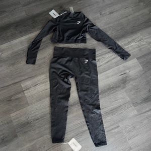 Gymshark vital long sleeve crop top/vital seamless leggings
